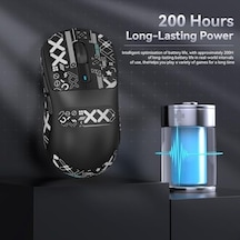 Attack Shark X3 Pro 4k/8khz Kablosuz Gaming Mouse 49g Ultra Hafif Fare, Pixart Paw3395 Sensör, 26000 Dpı, Bt/2.4g/kablolu Üçlü Mod, 200 Saat Pil Ömrü, Profesyonel Oyun Faresi Açık Beyaz