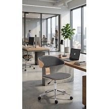 Ahsap Ofis Sandalyesi Açık Kahve