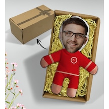 Bk Gift  Kutusunda Kişiye Özel Fotoğraflı Ay-yıldız Formalı Bebek Yastık-1, Arkadaşa , Sevgiliye , Doğum Günü si