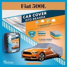 Fiat 500l İle Uyumlu Oto Branda 3 Katmanlı Kumaş Su Geçirmez 4 Mevsimlik Araca Özel Araç Örtüsü Araba Brandası 1 Adet