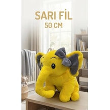 Peluş Nazlı Fil Sarı 50 Cm Sevimli Konforlu: Peluş Uyku Yastığı Ve Sarılma Arkadaşı Dekoratif Oyuncak