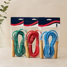 Ahşap Saplı Pvc Atlama İpi 5 M - Renkli