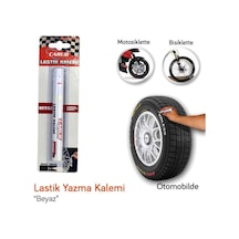 Carub Lastik Yazma Kalemi Bilyalı  Beyaz