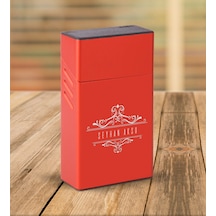Kişiye Özel İsimli Kırmızı Touch Boy Metal Sigara Kutusu-7