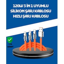 120w Şarj Destekli 3 Ü 1 Arada Çoklu Şarj Kablosu 1.2 Metre 1,2 28224228