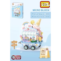 Loz Micro Block Serisi Dondurma Arabası 300 Parça Oyuncak Yapım Seti Fflz-8854