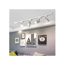 Beyaz Alüminyum Gövde Gu10 Ray Spot Led Avize Hareketli Metal Başlık Os Ram Tasarruflu Led Ampül Siyah
