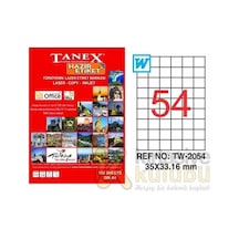 Tanex Tw-2054 Etiket 35 X 33.16MM