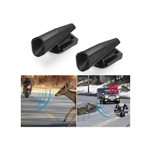 Wezone Araçlar İçin Ultrasonik Hayvan Kovucu - 2'li Set, Abs Sistemi İle Yaban Hayvanlarını Uzak Tutar, Siyah