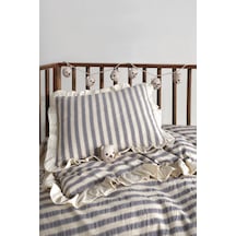 Bluesky Bebe %100 Pamuk Fırfırlı Ipliği Boyalı Nevresim Takımı 10