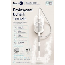 Livenzi Steam Pro 2000 Çok Fonksiyonlu Buharlı Temizlik & Hijyen Makinesi Beyaz