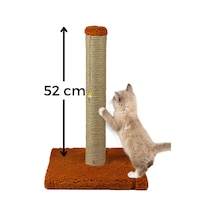 52cm Lüx Tırmalama Tahtası Catnipli Jüt Tırmalama Turuncu Minder Yüzey