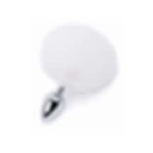 Zaga Oyun Rearplugs Beyaz Ponponlu Anal Tıkaç