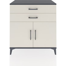 Hyperion Şifonyer 2 Çekmeceli 2 Kapaklı 88x44x96 Antrasit-aytaşı Antrasit