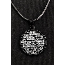 Bereket Duası Karınca Duası Erkek Sevgiliye Eşe Babaya Siyah Çelik Deri Hediye Kolye