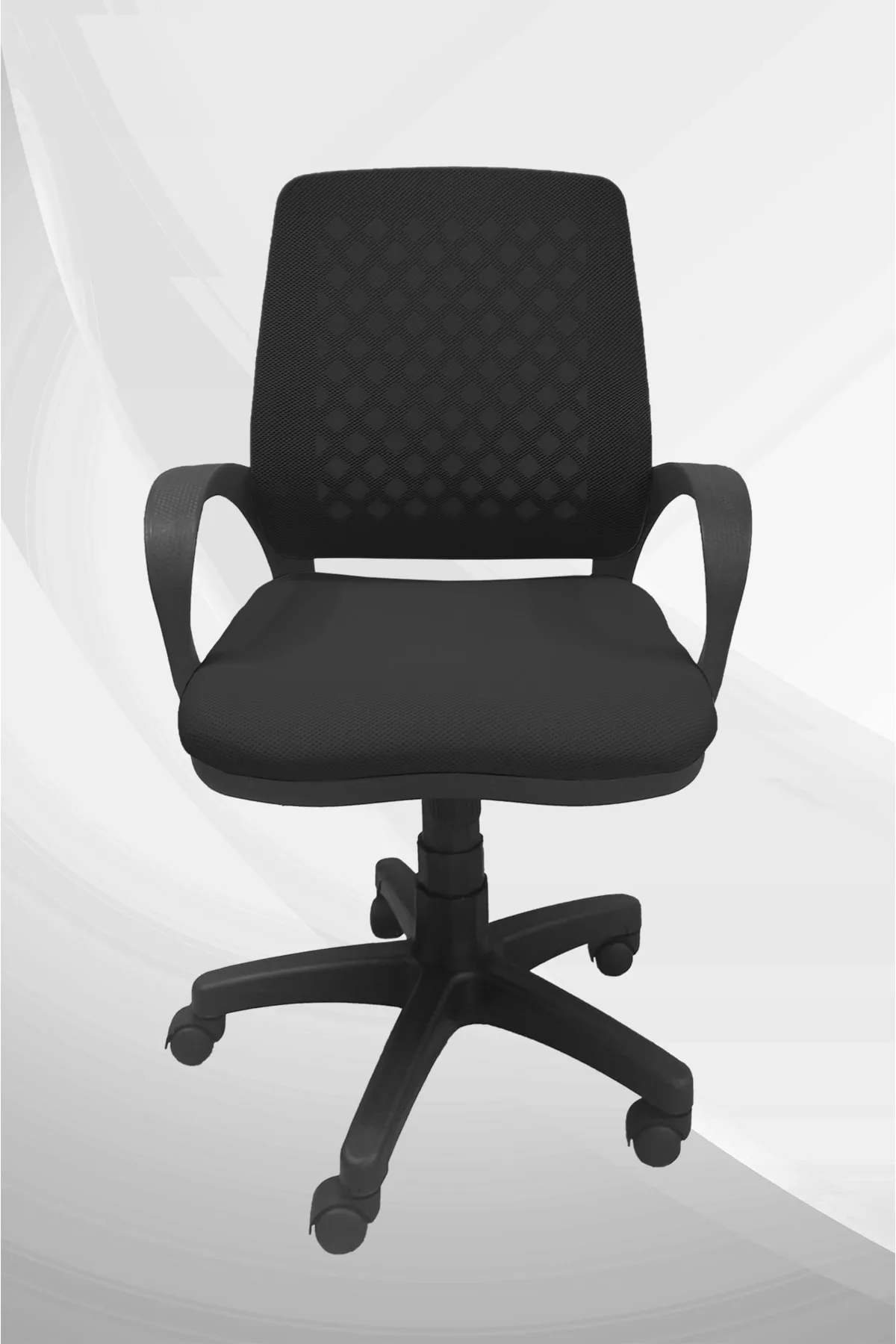 Clk Home Çalışma Sandalyesi Siyah Ofis Plastik Ayak Petek Fileli Şef Ofis Çalışma Siyah
