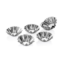 Metal Mini Kek Muffin Kalıbı 6 Lı Teflon Turkuaz Diğer