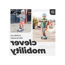 Turkuaz Renkli Led Tekerlekli Çocuk Scooter, Scoot And Ride Highwaykick 3 Açık Mavi