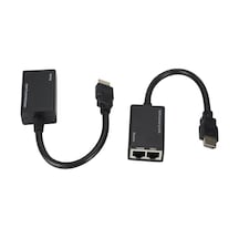 5747 Hdmi Rj45 Cat5e 6 Extender Uzatıcı Uzatma Aparatı Adaptör 1080p Cat 5e Veya Cat 6 Kablosu Üzerinden Sinyal Göndererek Hdmı Uyumlu Sinyalinizi Uzun Mesafelerde Uzatın.
