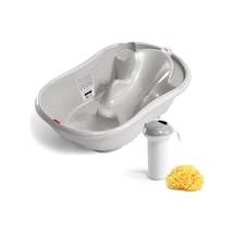 Okbaby Onda Banyo Küveti & Bebek Duşu & Doğal Banyo Süngeri No.10 / A.gri