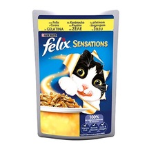 Purina Felix Sensations Tavuk Etli Havuçlu Pouch Yetişkin Kedi Maması 10 x 100 G