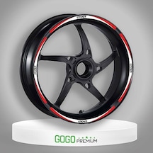 Kırmızı Beyaz Sport Reflektörlü 1 Set Jant Şeridi