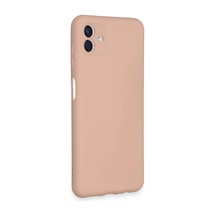 Bezos Samsung Galaxy A04e Kılıf Nano İçi Kadife Silikon - Pudra Mmbz