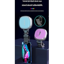Ayarlanabilir Rgb Çekim Işığı Tripod Telefon Kamera Laptop Uyumlu Selfie Işığı Video Çekim Işık