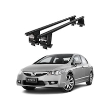 Royal Honda Civic Vııı 2006-2011 Uyumlu Siyah Kilitli Ara Atkı Port Bagaj Tavan Barı