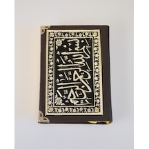 Varak Kabartmalı Gümüş Kaplamalı Cep Boy Kuran-ı Kerim 8x12 Cm, 604 Sayfa Standart