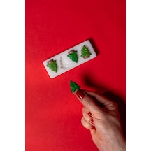 Rufus Concept Kokinalı Çam Mini Dörtlü Silikon Mum Kalıbı Beyaz