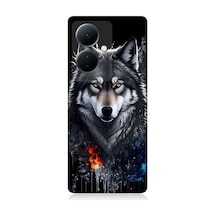Vivo V29 Lite Uyumlu Yalnız Kurt Desenli Silikon Kılıf