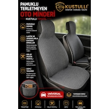 Kustulli 3'lü Pilot Terletmeyen Oto Koltuk Kilim Minder Cepli Model Gri Ön Arka Koltuk Minderi