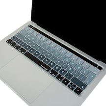 Türkçe Q Klavye Koruyucu Macbook Pro 13 15 Touch Bar Uyumlu A1706 A1989 A2159 A1707 A1990 Uk Iso Ters L Enter Silikon Keyboard Cover Siyah Gri