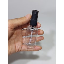 50 Adet Boş Şişe siyah Spreyli Kolonya Şişesi Doldurulabilir Cep Plastik Parfüm Şişesi 50 Ml desenli