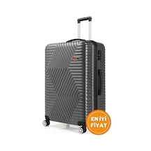 G&d Polo Suitcase Abs Koyu Gri Büyük Boy Valiz 600.02-b