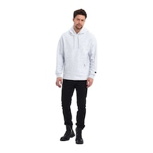 Adams Kapüşonlu Oversize Kanguru Cep Şardonlu 3 İplik Erkek Sweatshirt 001