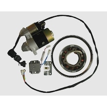 Dizel Motor Marş Şarj Kiti - Komple - Elektrik Start - 5 Hp (170) Yedek