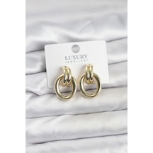 Gold Renk Pirinç Vintage Kadın Küpe Diğer