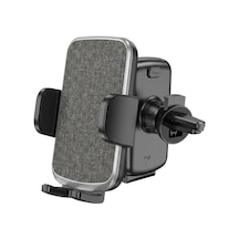 C 94 Araç İçi Telefon Tutucu Havalandırma Izgarası Uyumlu, 360 Dönebilen Mekanizma, Tek Elle Kolay Kullanım, Kumaş Dokulu Şık Tasarım, Tüm Akıllı Telefonlar İle Uyumlu Siyah 2 Mixed