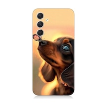 Samsung Galaxy A14 Uyumlu Sevimli Köpek Ve Kelebek Desenli Silikon Kılıf Samsung Galaxy A14 Uyumlu Sevimli Köpek Ve Kelebek Desenli Silikon Kılıf