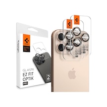 İphone 17 Pro/pro Max / 16 Pro/16 Pro Max / 15 Pro/15 Pro Max İle Uyumlu Kamera Lens Koruyucu Cam Kolay Kurulum Glas.tr Ez Fit Optik Pro 2 Adet Desert Titanium - Agl08862