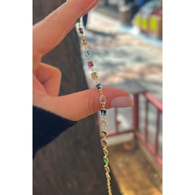 Gümüş Kare Renkli Taşlı Sıvama Bileklik Cm562es2 Diğer