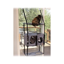Pet Products Ez Mount Penthouse Townhouse Kedi Mobilyası, Pencere İçin 4 Raflı