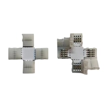 8 Mm Rgb Şerit X Birleştirme Aparatı Lehimsiz 4 Pin 10 Adet