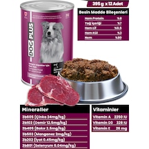 DogPlus Pate Dana Etli Yetişkin Köpek Konserve Yaş Mama 395 Gr x 12 Adet