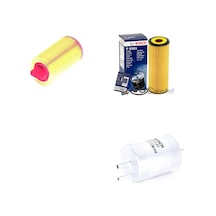 Bosch Filtre Bakım Seti Mercedes C230 W203 Kompressor 192 Beygir 2004-2006 Benzinli Hava + Yağ F. + Yakıt Filtre Bosch