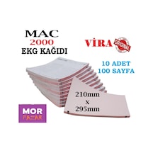 Mac 2000 Ekg Cihazı Kağıdı 210mm X 295mm Z Katlama A4 - 10 Adet 100 Sayfa