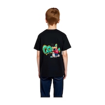 Paybuy Cool Young Graffiti Sanatı Baskılı Çocuk Tişört Siyah
