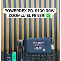 Powerdex Pd-9100 Zoomlu Şarjlı 30w Profesyonel Avcı Feneri